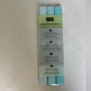 Stampin Up Blendabilities Soft Sky Assortment Markers Dual Tip Ink 3-Pack Craft